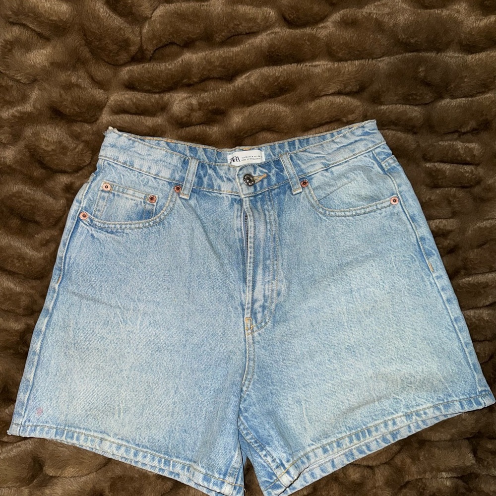 Zara Light Blue Denim Shorts